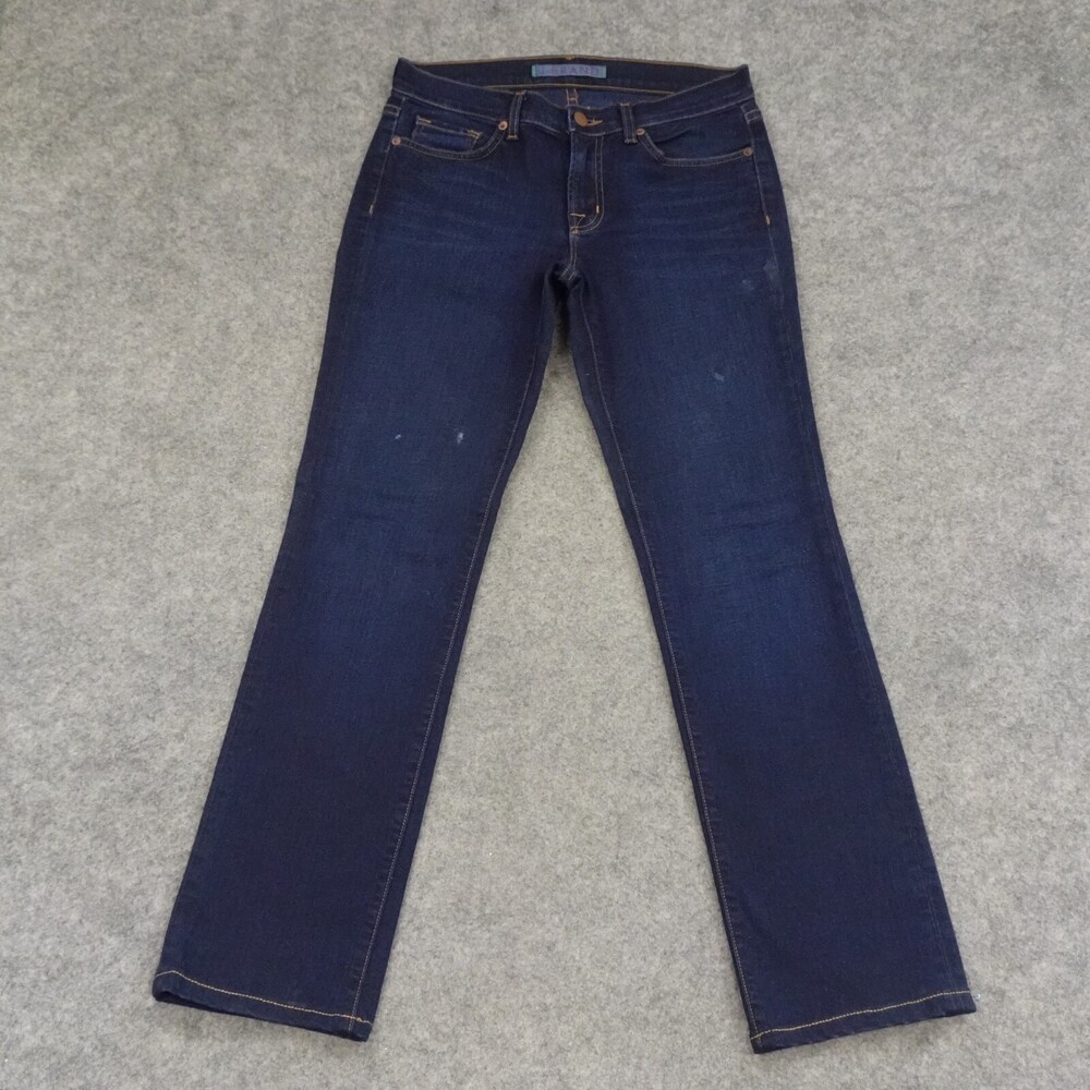 J Brand Jeans Womens 27 Blue Denim Cigarette Leg Straight Dark Wash Ignite